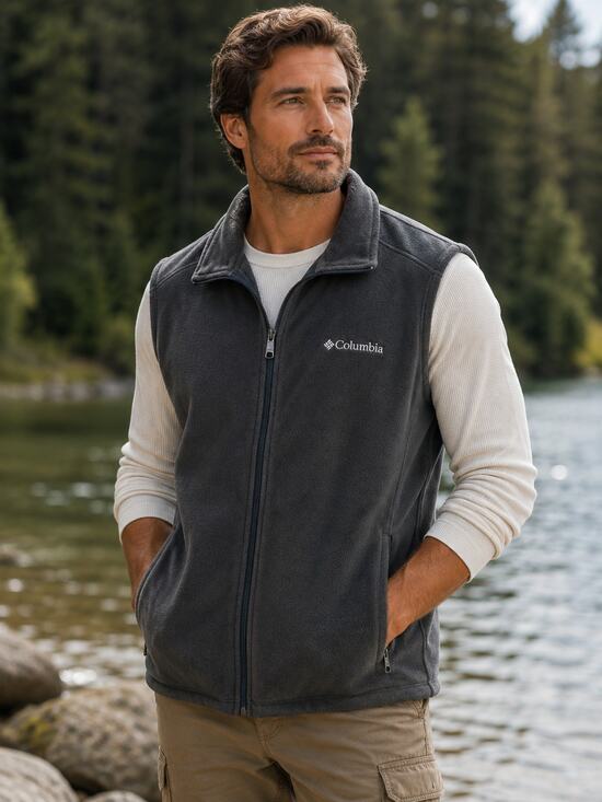 Columbia Other - Columbia Mens Cathedral Peak II Fleece Sleeveless Vest Navy Blue XL